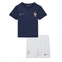 Frankrike Replika babykläder Hemmaställ Barn VM 2022 Kortärmad (+ korta byxor)